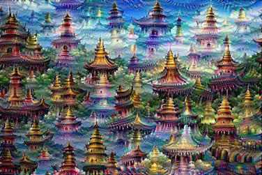 deepdream pagodes